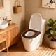 thumbnail image 4 of Cojín de franela gruesa de visón para inodoro | Suave, cálido, lavable y con cremallera | Cojín de baño reutilizable y cómodo para el inodoro | Beige, gris y café, 4 of 6