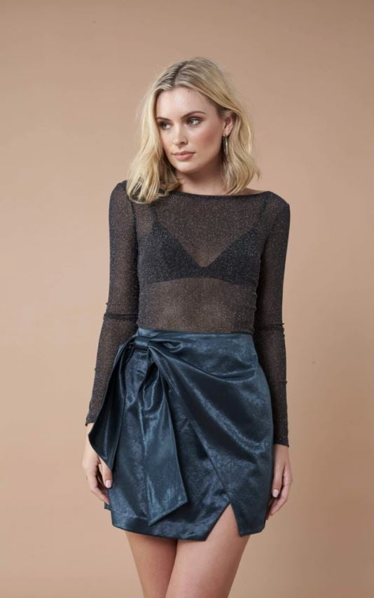 mid length satin skirts small