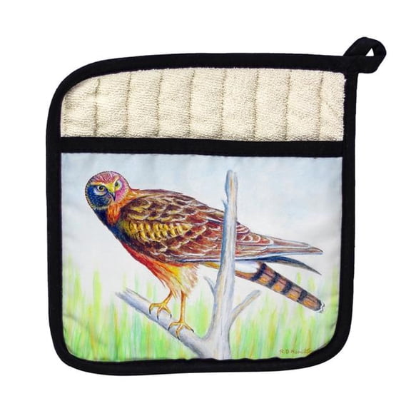 Betsy Drake PT1034 Marsh Hawk Pot Holder