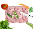 thumbnail image 2 of Caroline's Treasures Watercolor Red Striped Hearts Glass Cutting Board Large, 2 of 2