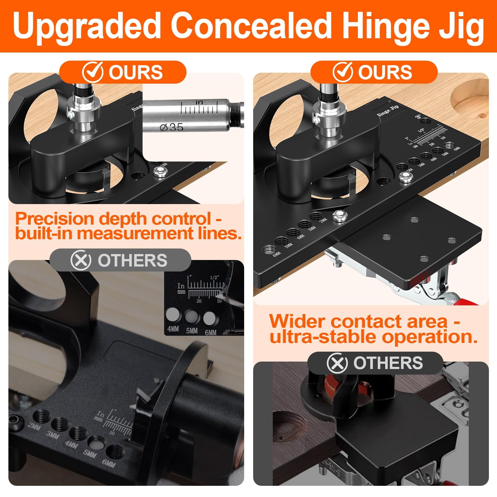Concealed Hinge Jig With Quick Clamp And Dust Vacuum Adapter 35mm Cabinet Door Hinges Hole Drilling Hardware Jigs For Woodworking Mounting Tool
