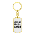 thumbnail image 4 of God Is Love Arrow Heart Stainless Steel or 18k Gold Premium Swivel Dog Tag Keychain, 4 of 8