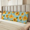 thumbnail image 4 of KLL Ultra Soft Microfiber Body Pillow Cover/Pillowcases 20"x54" with Hidden Zipper Closure-White Polka Dot Sunflower, 4 of 5