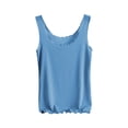 thumbnail image 2 of Tops for Women Fashion Solid Color Sleeveless T Shirts Leisure Loose Fit Standard Straps Summer Shirts, 2 of 5