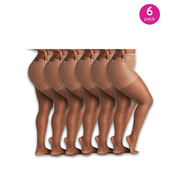 On The Go Women’s Ultra Sheer Pantyhose, 6 Pack