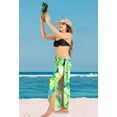 thumbnail image 3 of LA LEELA Women's Long Vacation Sarongs Coverups Beachwear Pareo Swimwear Summer Bikinis Swim Cover up Wraps Beach Skirts for Women One Size Fern, Leaves, 3 of 5