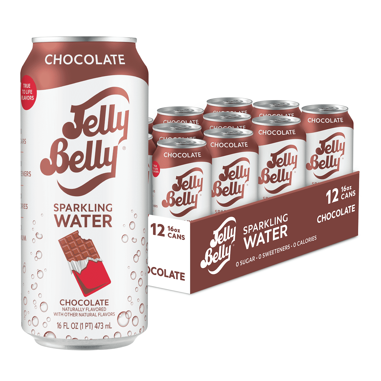 Jelly Belly Chocolate Sparkling Water, 16 Fluid Ounces