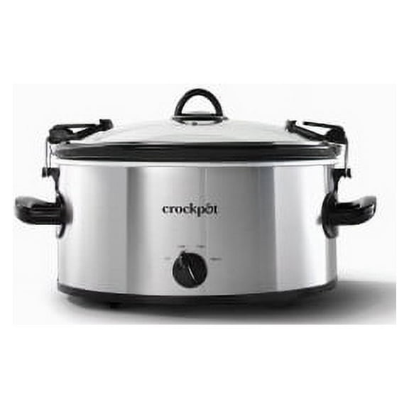 Crock-Pot Cook & Carry 6-Quart Oval Portable Manual Slow Cooker  Stainless Steel SCCPVL600S
