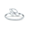 thumbnail image 3 of Initial R Alphabet Letter Name Monogram Stackable Ring Band 925 Sterling Silver Size 7, 3 of 5
