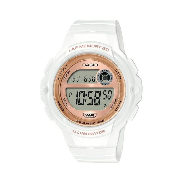 Reloj Casio Lap Memory Digital LWS-1200H-7A2VCF Blanco 50 mm