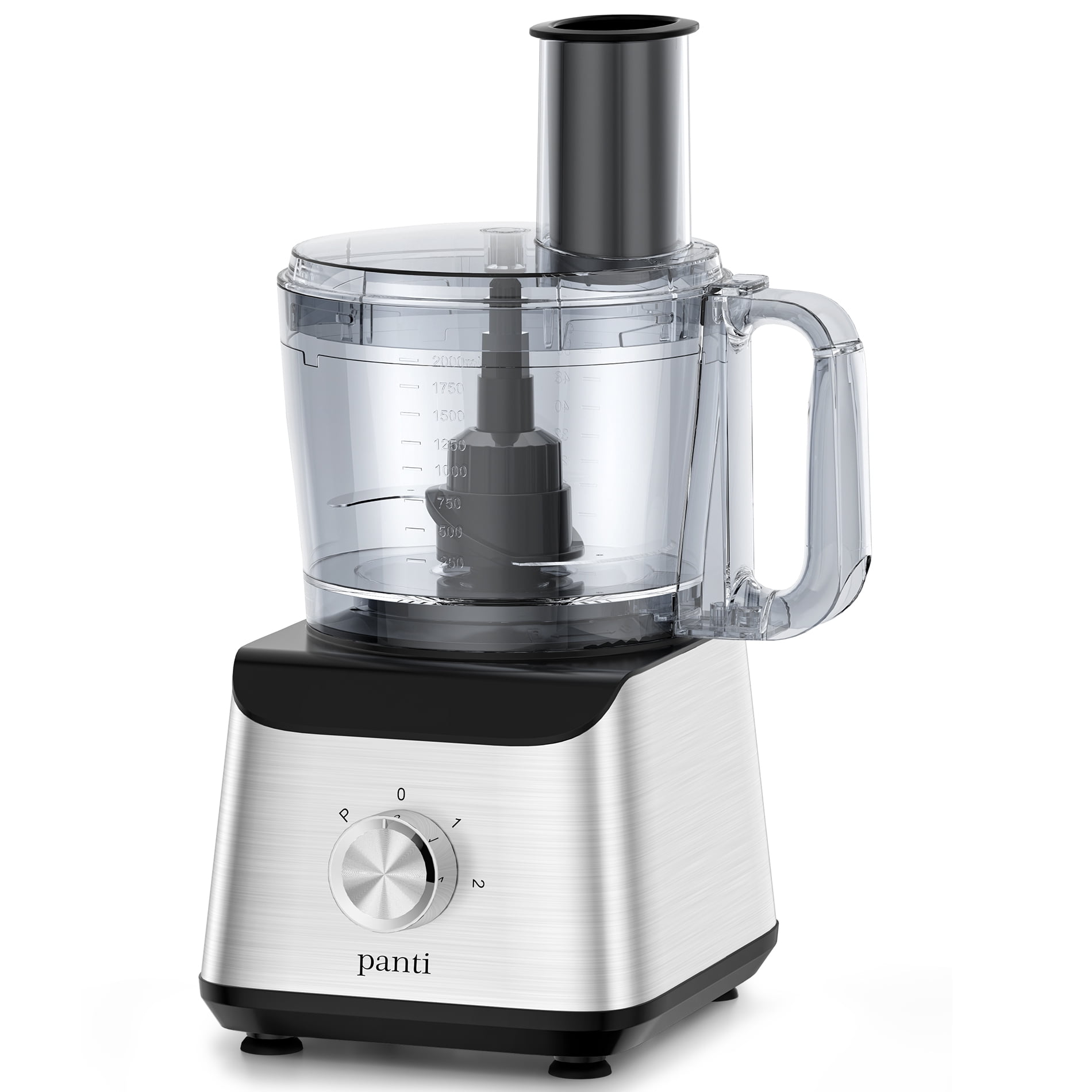 PANTI 12 Cups Food Processor & Vegetable Chopper for Slicing,Shredding,Mincing,Puree,Mixing and Doughing, + Easy Clean Bowl Scraper