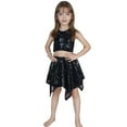 thumbnail image 4 of HXWCHs Robe en Velours Filles Robe de Performance Asymétrique à Couches avec Shorts Intégrés Jupe Tutu pour Fêtes de Danse et Noir 3-6 Ans, 4 of 5
