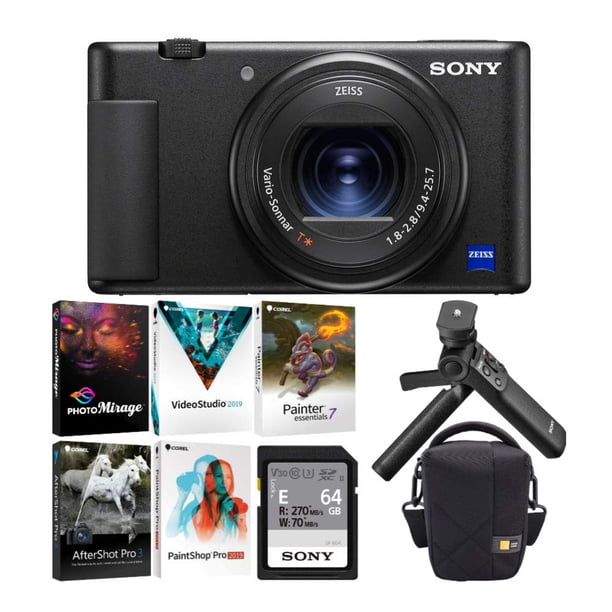 Cámara digital Sony ZV-1 con kit de accesorios para vlogger (negra)