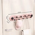 thumbnail image 6 of Heavy Duty No Drill Wall Hooks, Self Adhesive Wrought Iron Coat Rack, Rustproof Metal Entryway Organizer, Removable Wall Mounted Hangers for Coats, Hats, Towels, Keys, Mudroom Storage, Pink, 6 of 6