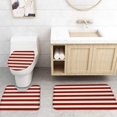 thumbnail image 4 of FMSHPON American Festival 4 Piece Bathroom Set Shower Curtain Bath Rug Contour Mat and Toilet Lid Cover, 4 of 7