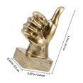 thumbnail image 2 of OUNONA Escultura De Mano En Resina Para Decorar Escritorio Estilo En Color Dorado, 2 of 7