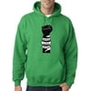 Trendy USA 1087 - Adult Hoodie Fist Pump Arm Band Black Lives Matter Human Rights Sweatshirt 4XL Kelly Green