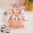 thumbnail image 2 of CAUYDY Newborn Goming Home Outfit Girl Baby Girls Long Sleeved Romper Set Infant Fall Winter Clothing 0 3 6 9 12 18 24 Months Sizes 3-6 Months,White, 2 of 9