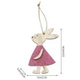 Bfantian Wooden Easter Bunny Cute Style Party Crafts Wooden Hanging