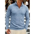 thumbnail image 4 of Gamivast Men's 1/4 Zip Sweaters Long Sleeve Slim Fit Pullover Knitted Mock Neck Tops Lightweight Warm Jumper Business Casual Work Fall Winter Fashion, 4 of 6