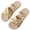 Beige, variant on Women's Floral Ruffle Two-Way Slides, Non-Slip Summer Sandals
