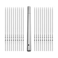 thumbnail image 3 of Brochetas para barbacoa Brochetas para asar Cocinar al aire libre 35 cm Agujas para barbacoa Palos Acero inoxidable Cóctel reutilizable Kabob 20 piezas Sunnimix brochetas de kebab, 3 of 8