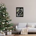 thumbnail image 2 of Noel Intertwined Botanical Leaves Holiday Graphic Art Gray Framed Art Print Wall Art, 2 of 8