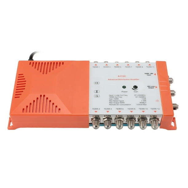 Amplificador De Distribución De 12 Canales Ruido Ultra Bajo Menos De 4 DB Con Cascada De Bucle IRS Y 4G LTE 1 Entrada 12 Salidas Para Múltiples Televisores Y