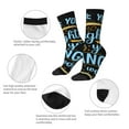 thumbnail image 3 of Pofeuu Not All Those Who Wander Are Lost 2 Print Crew Socks, Adult Running Hiking Socks for Youth and Adult, 3 of 6