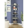 thumbnail image 3 of Convenience Concepts Xtra Storage Five-Tier Folding Corner Shelf in White Metal, 3 of 5
