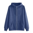 thumbnail image 5 of Zip Up Hoodie Women Long Sleeve Fall Winter Oversized Sweatshirts Zipper Oversized Cute Jackets with Pockets, 5 of 5