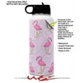 thumbnail image 2 of Skin Wrap Decal compatible with Hydro Flask Wide Mouth Bottle 32oz Flamingos on Pink (BOTTLE NOT INCLUDED), 2 of 3