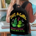 thumbnail image 5 of Chririnla Cute Cartoon Pickles School Backpack Set for School Students Girls Boys Casual Dailypack Bookbag, 5 of 7