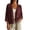Wine, variant on 3/4 Length Sleeve Cardigans for Women Cotton Linen Open Front Loose Fitted Breathable Casual Lightweight Tops(S,Wine)