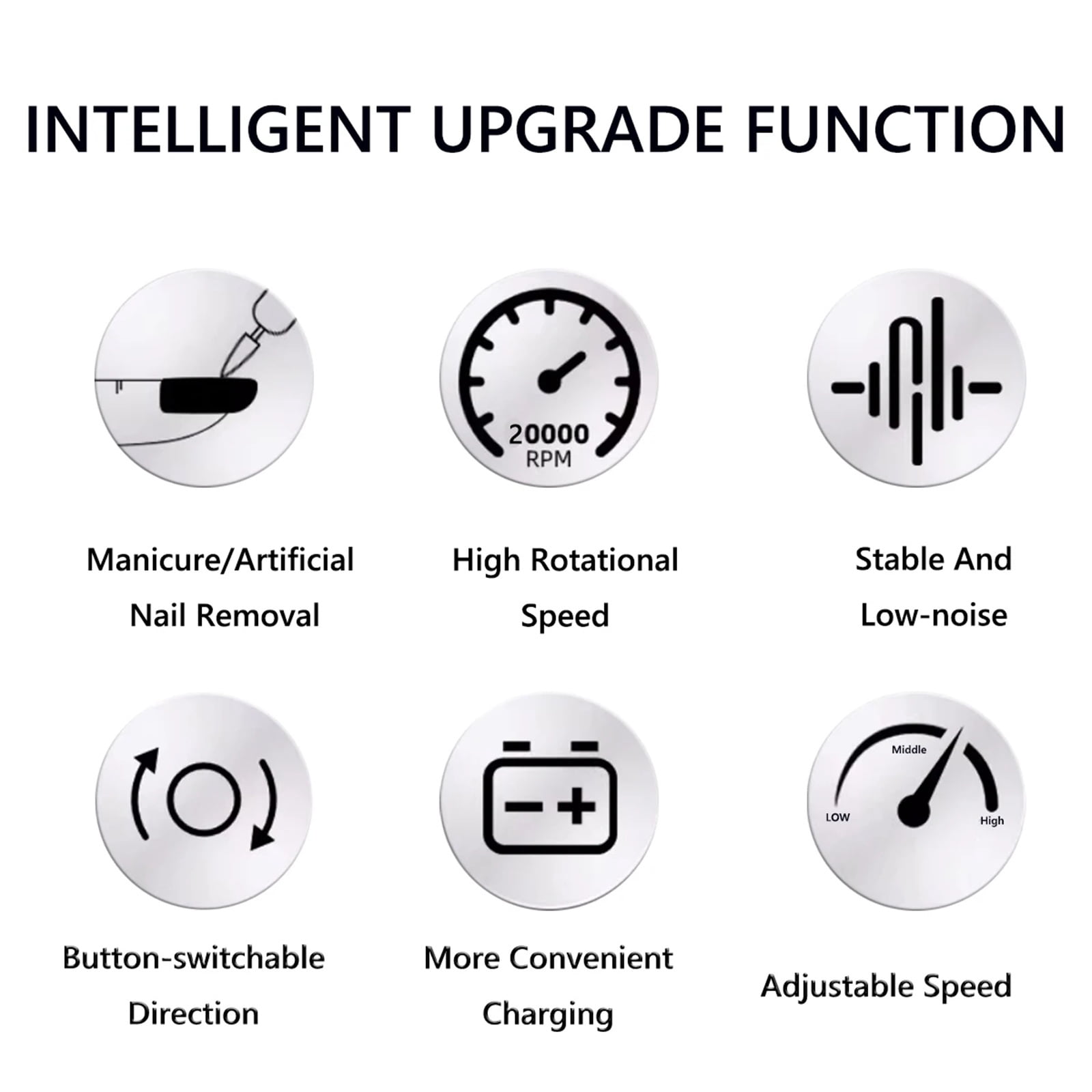 Wireless Nail Drill File Professional for Acrylic Gel Nails Portable Nail Drill Machine Kit for Manicure Pedicure Nail Set