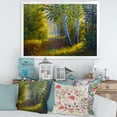 thumbnail image 3 of Designart 'Sunrise Glow Through The Birches II' Lake House Framed Art Print, 3 of 4