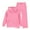 Pink, variant on KAUOD Kids 2 Piece Zipper Hoodies Set Plain Fleece Hoodie Sweatshirts Joggers Sweatpants Outfits Boys Girls Sport Clothes