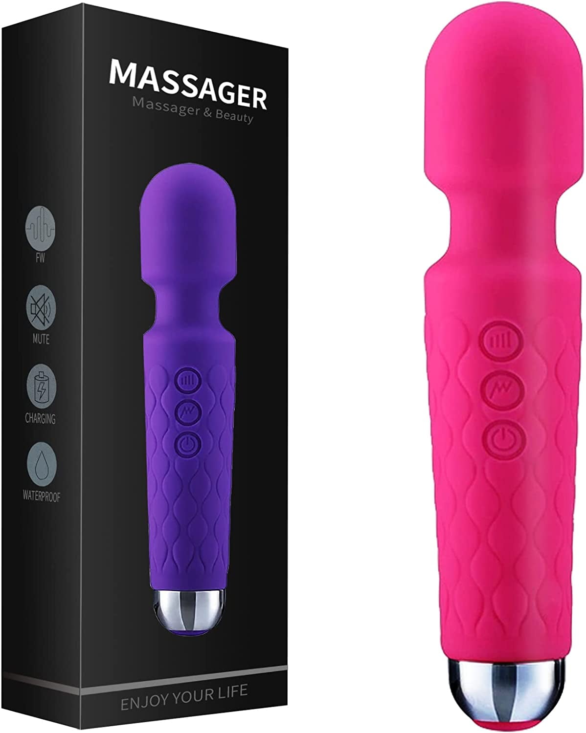 Powerful Vibrator Adult Sensory Toys,Mini Vibrate Wand Massager with 28 Vibration Modes,Whisper Quiet,Waterproof,Handheld, Cordless Dildo,Sex Toys Accessories for Women Couples Pleasure