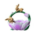 thumbnail image 3 of Figuras de conejo de Pascua, cesta para dulces, adornos, conejo de Pascua multifuncional Caqui, 3 of 9