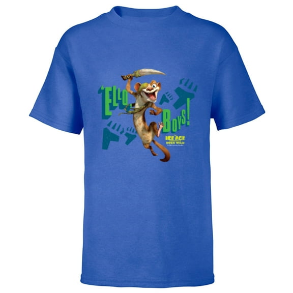 The Ice Age Adventures of Buck Wild ’Ello Boys - Short Sleeve T-Shirt for Kids - Customized-Royal