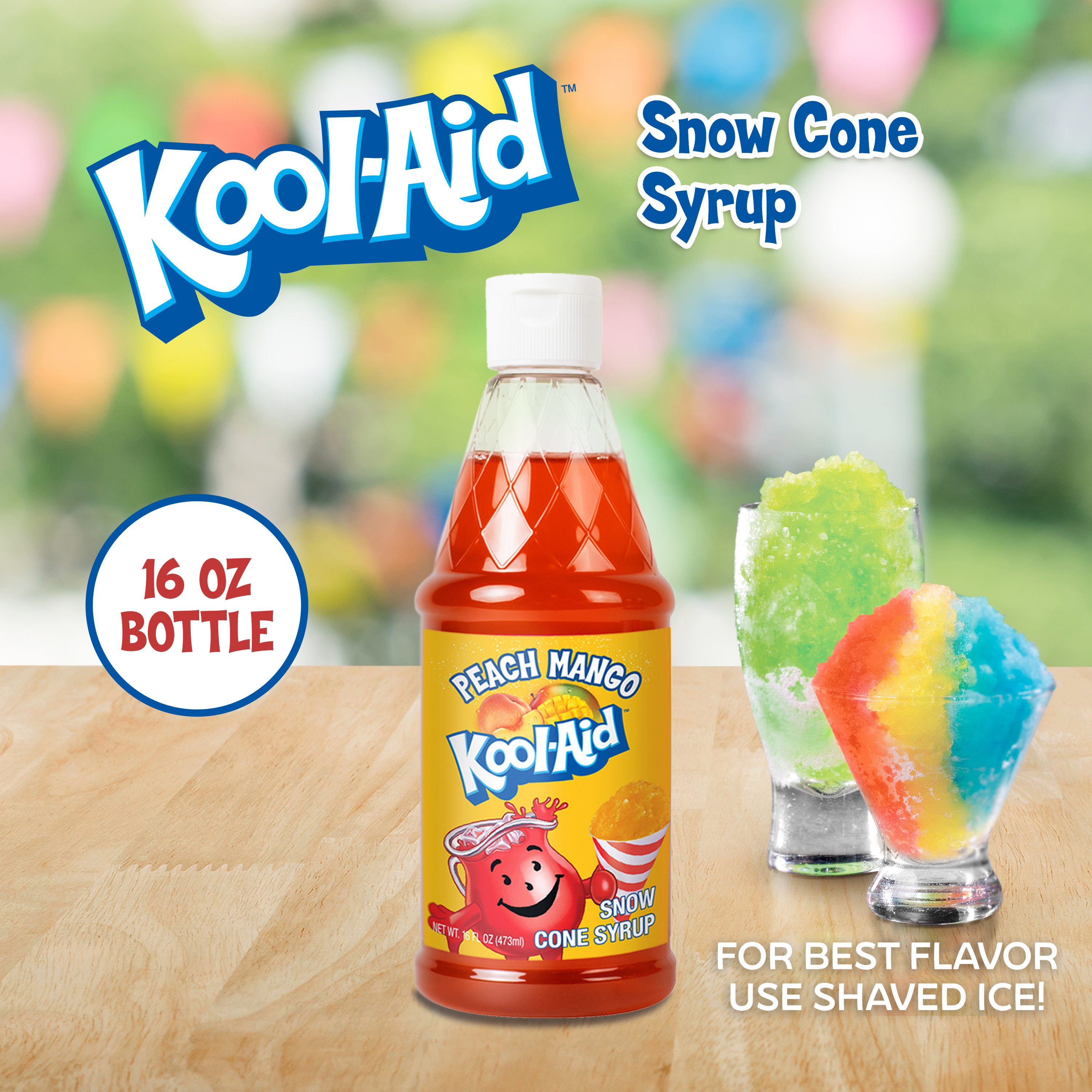 Kool-Aid KASCSYRP16PM 16-Oz. Snow Cone Syrup, Peach Mango - image 2 of 7