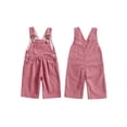 thumbnail image 2 of Douhoow Baby Boy Girl Overalls Summer Infant Suspender Pants Wide Leg Solid Color Corduroy Jumpsuits, 2 of 7
