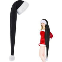 Christmas Hats for Women,Extra Long Santa Hat With Floppy Earflaps Festive Christmas For Adults Kids Soft Xmas Party Wear
