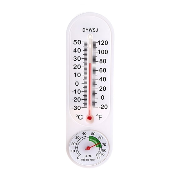 GJX Indoor Vertical Thermometer Hygrometer, Wall-Mounted Temperature & Humidity Meter for Greenhouse, Office & Storage Rooms