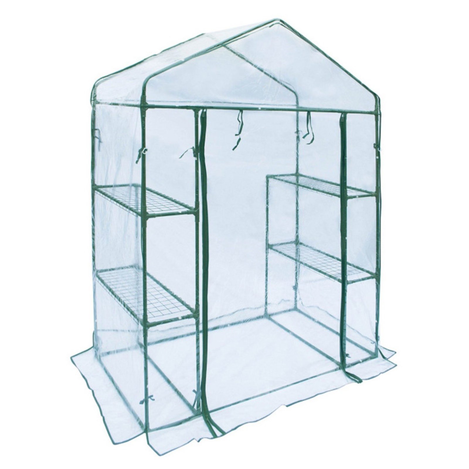 ALEKO Transparent WalkIn 4Shelves Garden Plant Outdoor Greenhouse
