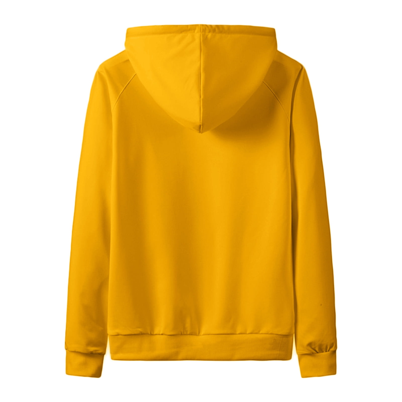 KaLI_store Pullover Hoodie for Men Pullover Hoodie Men Blend Fleece Long  Sleeve Sweatshirt with Kanga Pockets Yellow,XL - Walmart.com