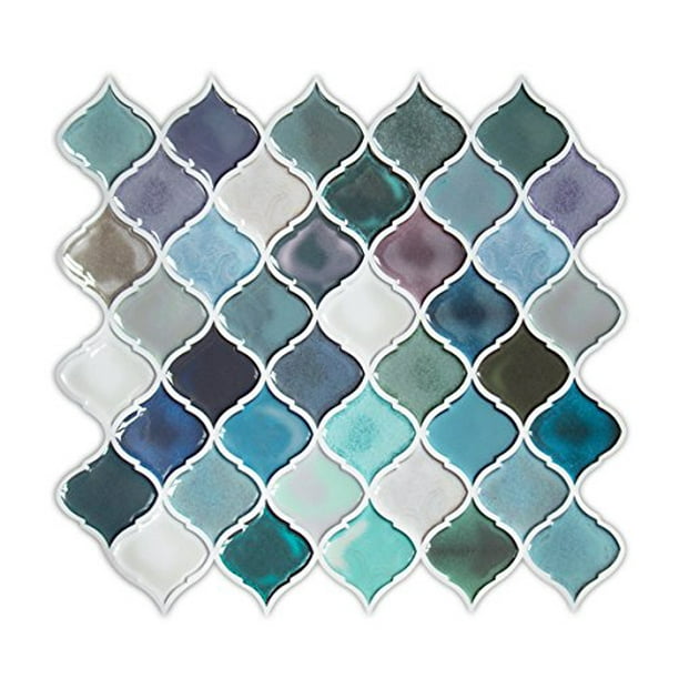 Turquoise Peel And Stick Tile Backsplash For Kitchen Decorative Vinyl Backsplash Peel And Stick For Rental House Stick On B Walmart Com Walmart Com