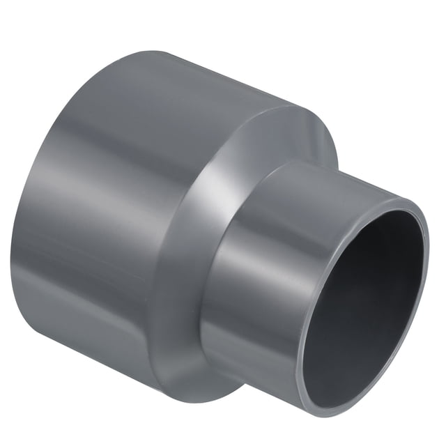 Unique Bargains Raccord Droit pour Tuyau de Réducteur en PVC 90x63mm, Gris