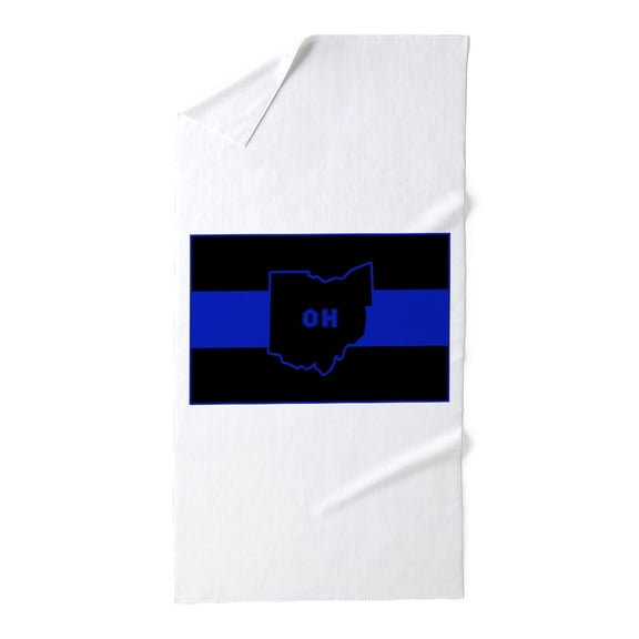 CafePress - Thin Blue Line Ohio - Large Beach Towel, Soft 30"x60" Towel with Unique Design