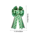 thumbnail image 3 of Wozhuo St Patricks Day Bow Decor 30x50cm Large Wreath Ribbon Indoor Outdoor Party, 3 of 6